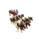 Vintage Cast Iron Clydesdale Wagon