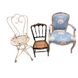 Three Assorted Vintage & Antique Chairs