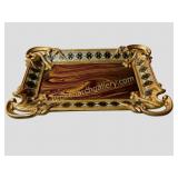 Contemporary Florentine Style Footed Tray