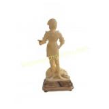 European Grand Tour Alabaster Knight Statue