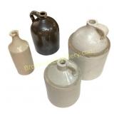 Four Vintage Stoneware Jugs