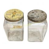 Two Planters Peanuts Glass Jars