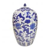 Blue and White Porcelain Lidded Jar