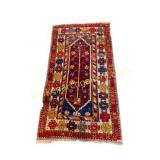 Antique Caucasian Karabagh Hand Knotted Throw