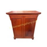 Mid-Century Mahogany Sliding Top Home Bar