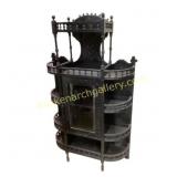 Victorian-Style Black Etagere Cabinet