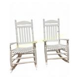 White Wooden Rocking Chairs