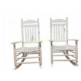 White Wooden Rocking Chairs