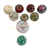 Nine Art Glass Paperweights