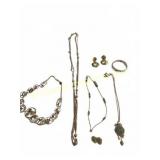 Gold Tone Costume Jewelry Lot