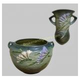 Roseville ï¿½Freesiaï¿½ Jardiniere and Wall Pocket