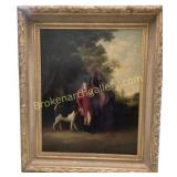 Equestrian Portrait in Ornate Gilt Frame