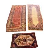 Three Antique Persian Tribal Wool Area Rugs