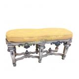Italian Baroque Carved Bench Stool