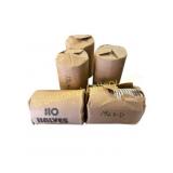 Five Rolls Benjamin Franklin Silver Half Dollars