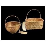 Two Cherokee Split Oak Baskets