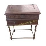 Antique Jacobean Style Carved Oak Desk