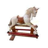 Antique Painted Wooden Glider Rocking Horse