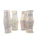 Set 4 Glass Hurricane Globes