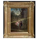 Courting Scene in the Garden, J. A. Chantrelle