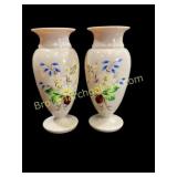Pair Bristol Glass Vases