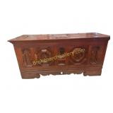Antique Spanish Baroque Inlaid Walnut Chest