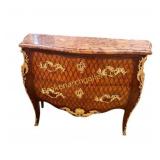French Louis XV Style Marble Top Commode Chest