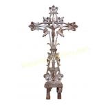 Antique Cast Iron Crucifix Cemetery Cross
