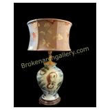 Famille Porcelain Vase Lamp