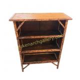 Antique British Bamboo 3-Tier Bookcase