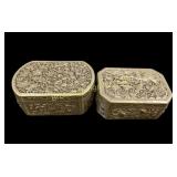 Two Chinese Silver Table Boxes