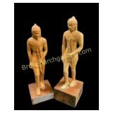 Two Cherokee Master Carver Figures
