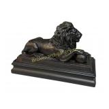 Cast Bronze of Recumbent Lion