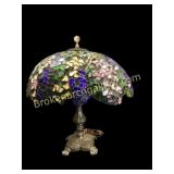 Leaded Glass Art Deco Lamp
