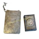 Sterling Silver Compact Purse & 1929 Matchbox