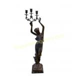 Jim Davidson Bronze Female Figural Sconce