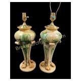 Pair Art Nouveau Table Lamps
