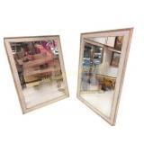 Pair Large French Country Style Star Mirrors