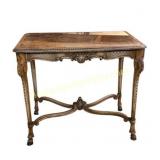 Antique French Rococo Style Gilt Mirror Table