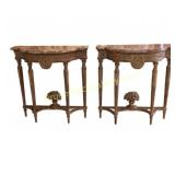 Pair of Antique French Louis XVI Style Console