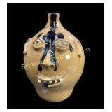 Folk Art Pottery Face Jug