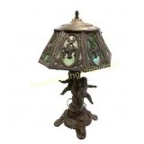 Ornate Table Lamp With Cherub Design