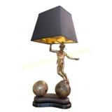 Eckasgass Bronze Harlequin Jester Table Lamp