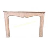 French Provincial Distressed Wood Fire Mantle