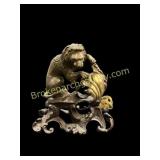 Bronze Lion Sculpture Lamp