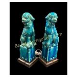 Pair Chinese Guardian Lion Lamps