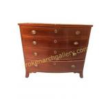 Federal Style Mahogany Bowfront  Chest