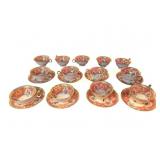 Cauldon Tiffany & Co. Pink Gilt Tea Cups