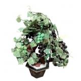 Tabletop Jade and Glass Grape Tree
