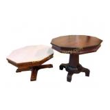 Two Octagonal Pedestal Tables